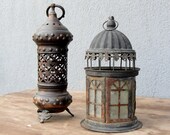 Vintage Lantern, Bohemian Home Decor, Vintage Candle Holders Lighting, Lamp