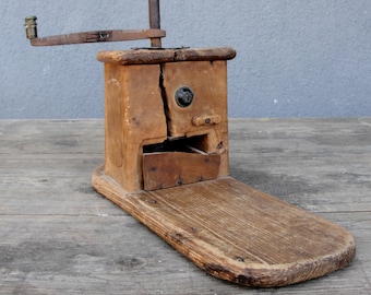 Antique Wooden Coffee Bean Grinder, Ottoman Empire, Anatolian Turkish Handmade Handcarved wooden Coffee Mill early 1900's