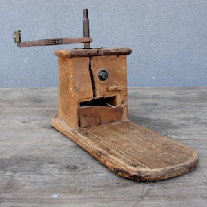 Antique Wooden Coffee Bean Grinder, Ottoman Empire, Anatolian Turkish Handmade Handcarved wooden Coffee Mill early 1900&#39;s