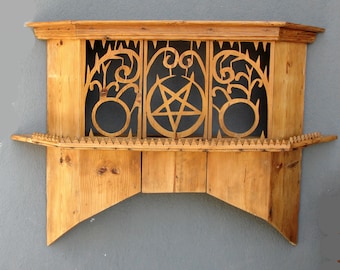 Antique Wooden Handcarved Fireplace Surround,  early 1900's Rustic Cottage Fire place Mantel