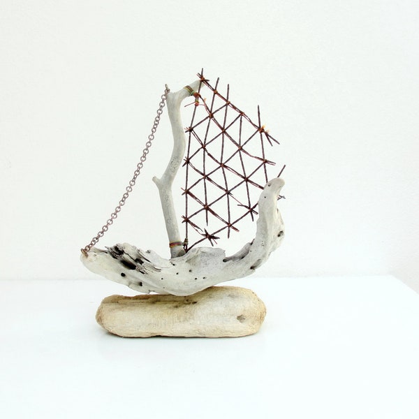 Life is a Journey - Driftwood Boat