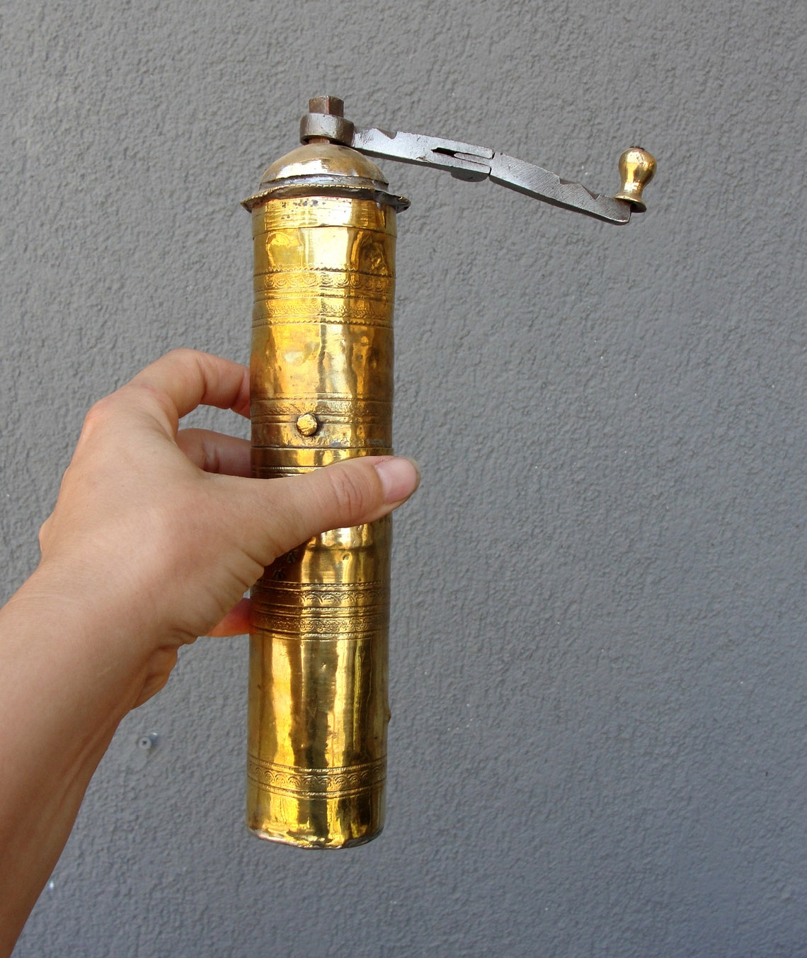 Vintage Turkish Coffee Grinder Ottoman Empire Brass Coffee Etsy