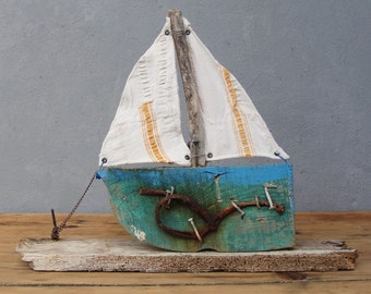 Rustic Ship Swept Ashore Boatwood, Driftwood Nautical Home Decor