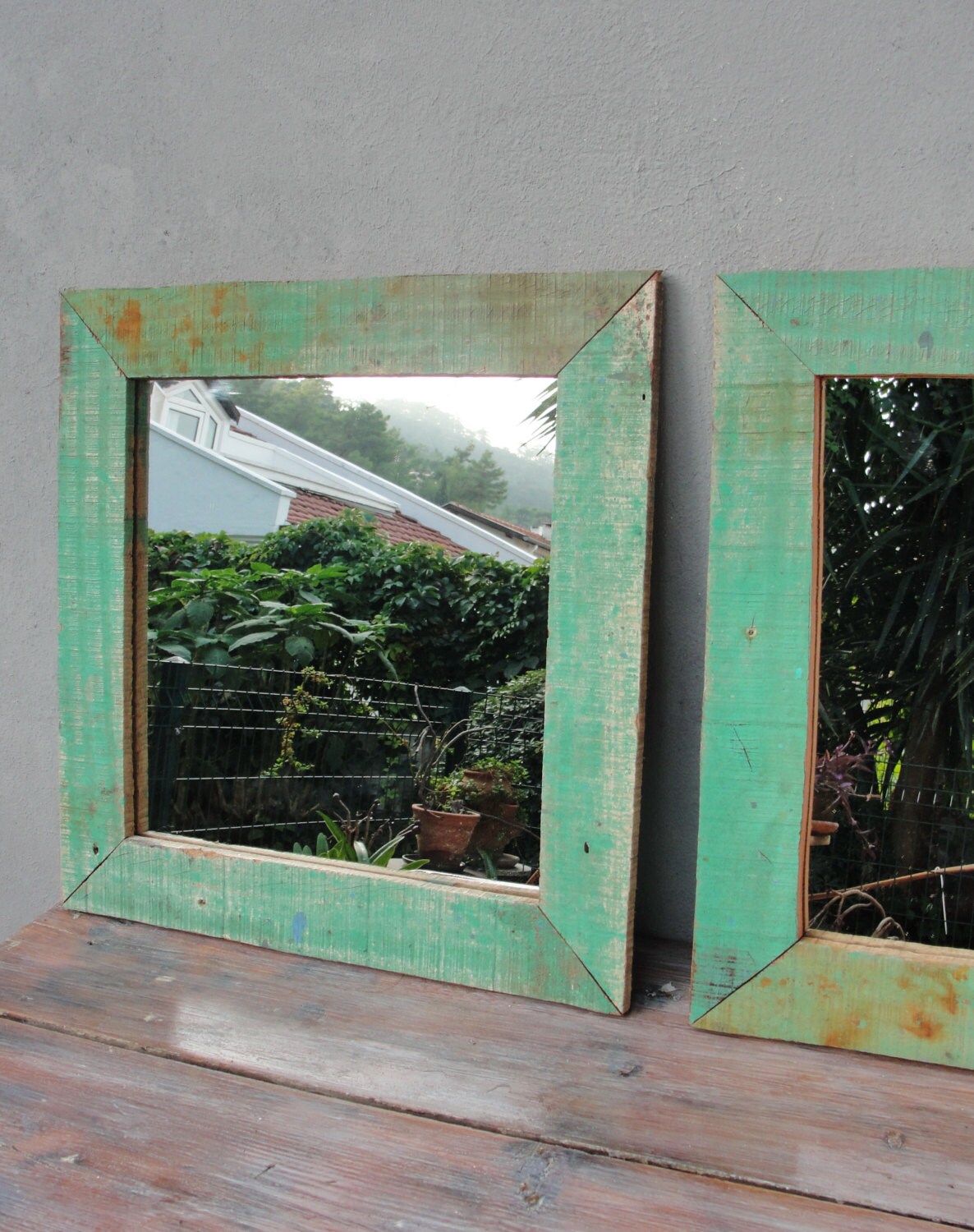 Boatwood Espejo de madera marco náutico shabby chic Barnwood | Etsy