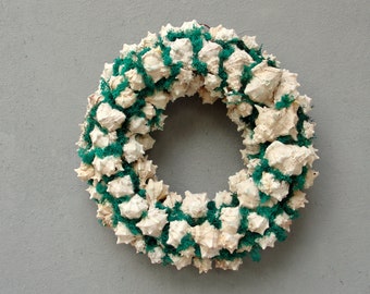 Seashell Wreath Coastal, Beach Decor, Shell Decoration Natural Display Piece