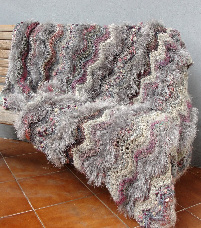 Hand Knitted Bedspread King Size Bed Throw Super Soft Couch Etsy