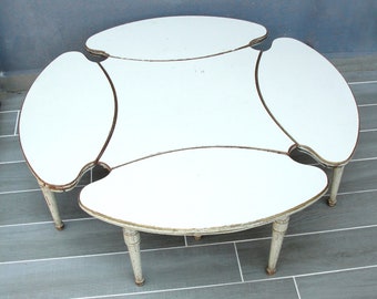 Mid-Century  Nesting Coffee Tables Set, MCM Clover Coffeetables Wooden Coffee tables Vintage Furniture, Modern, Home Decor 1950s