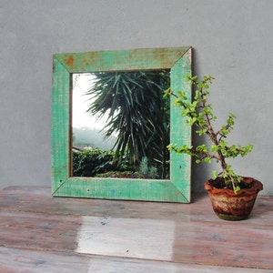 Boatwood espejo marco de madera náutico Shabby Chic Barnwood | Etsy