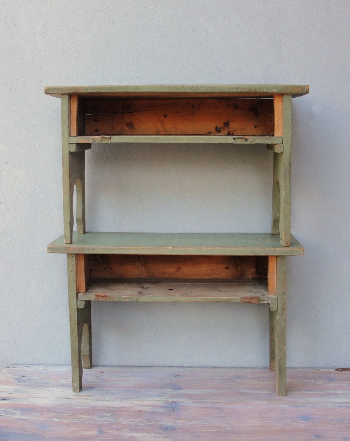Vintage Wooden Shelf Stacking Shelves 1930's Shabby Etsy Australia