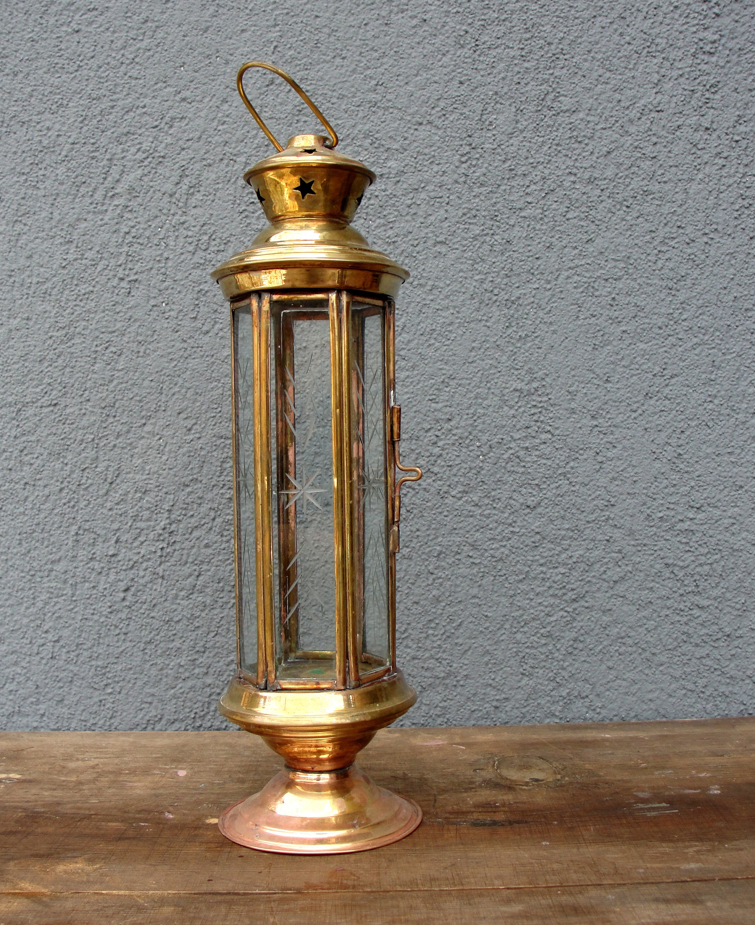 Brass Lanterns Etched Glass Glass Lanterns lamp Vintage Etsy