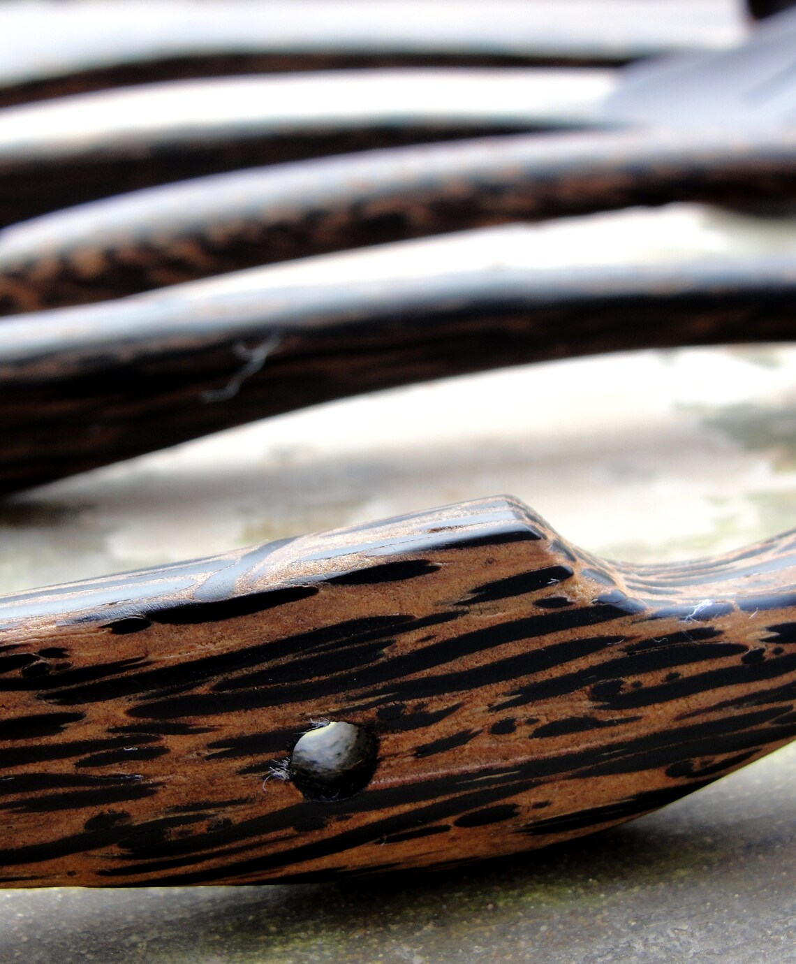 Vintage Wooden Serving Utensils Coconut Wood Spoons and Fork Etsy