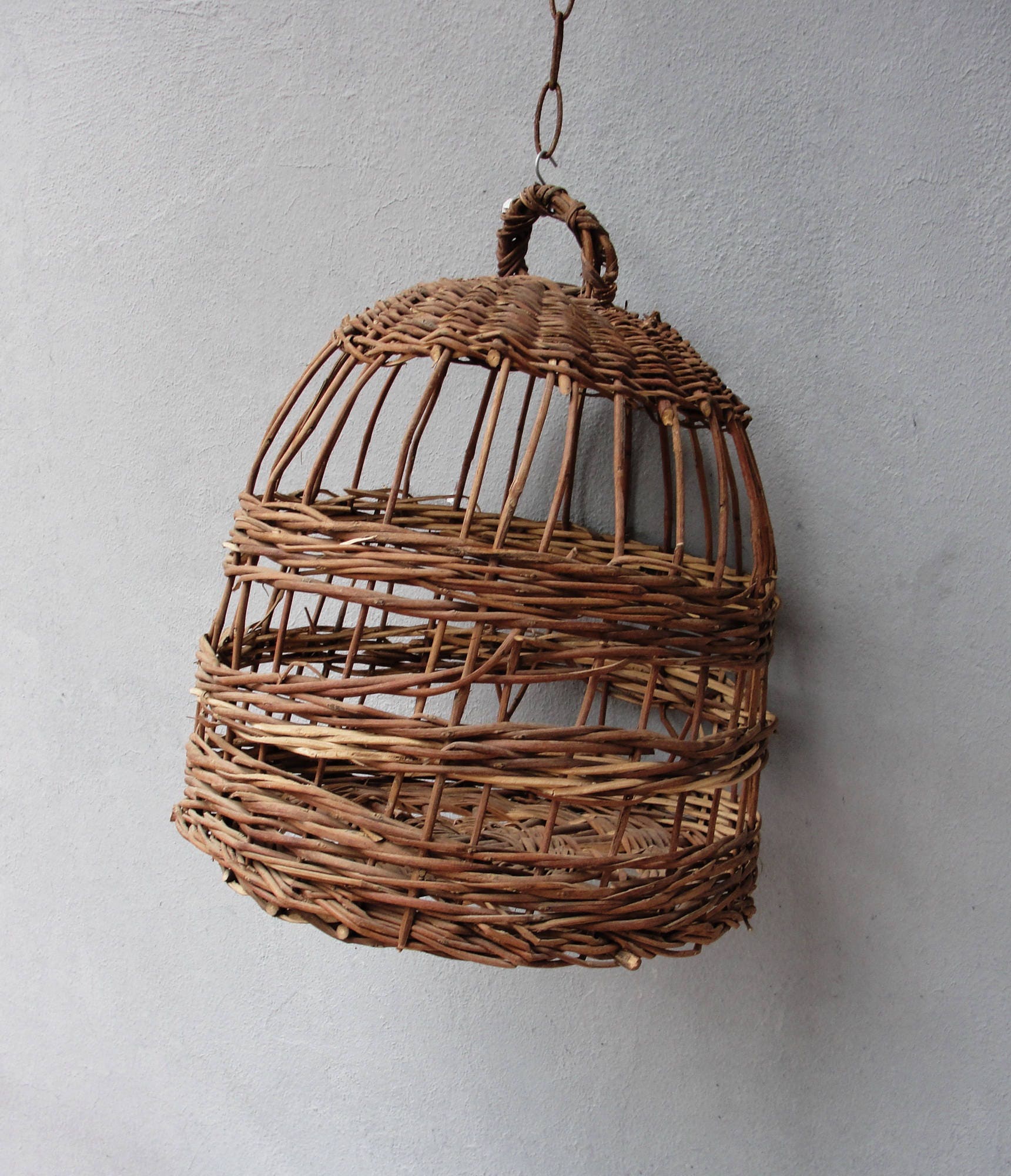Basket Bird Cage Hanging planter Basket Partridge Bird cage Etsy