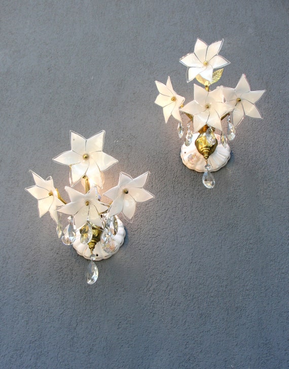 Murano glass sconces vintage deals