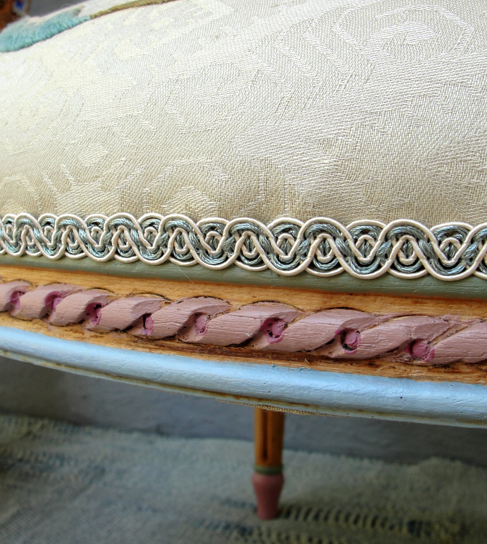Floral Embroidered Chair Handcarved Wooden Armchair Bohemian Etsy