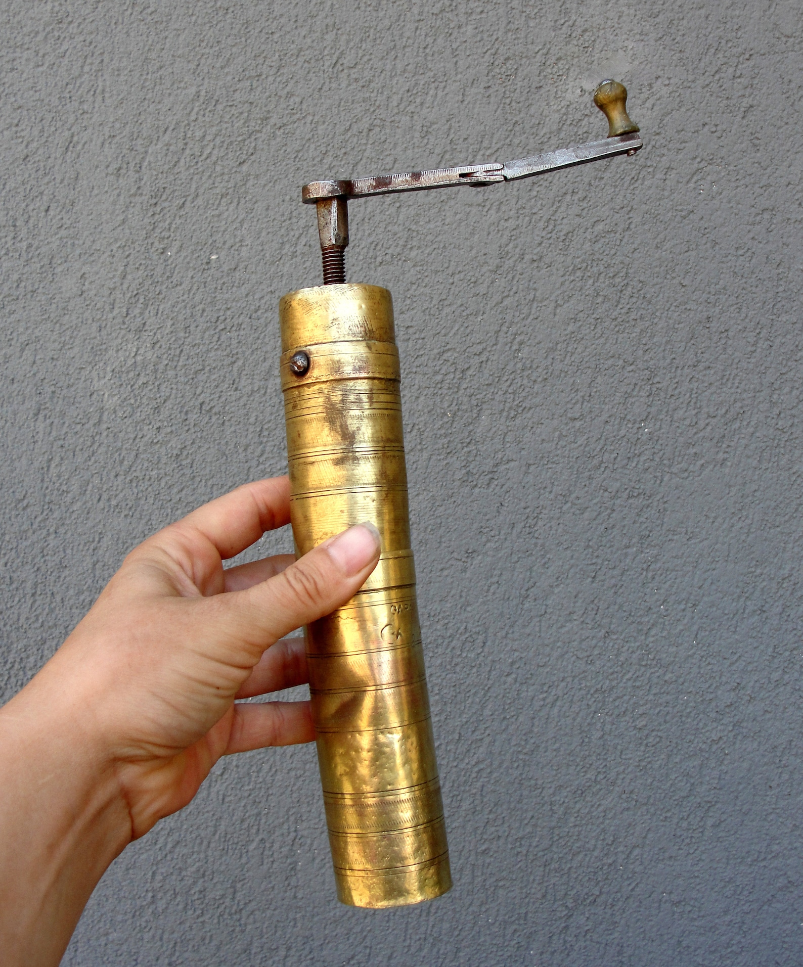 Vintage Turkish Coffee Grinder Ottoman Empire Brass Coffee Etsy