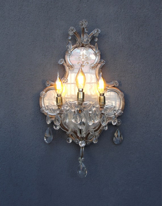 Chandelier on sale sconces glass