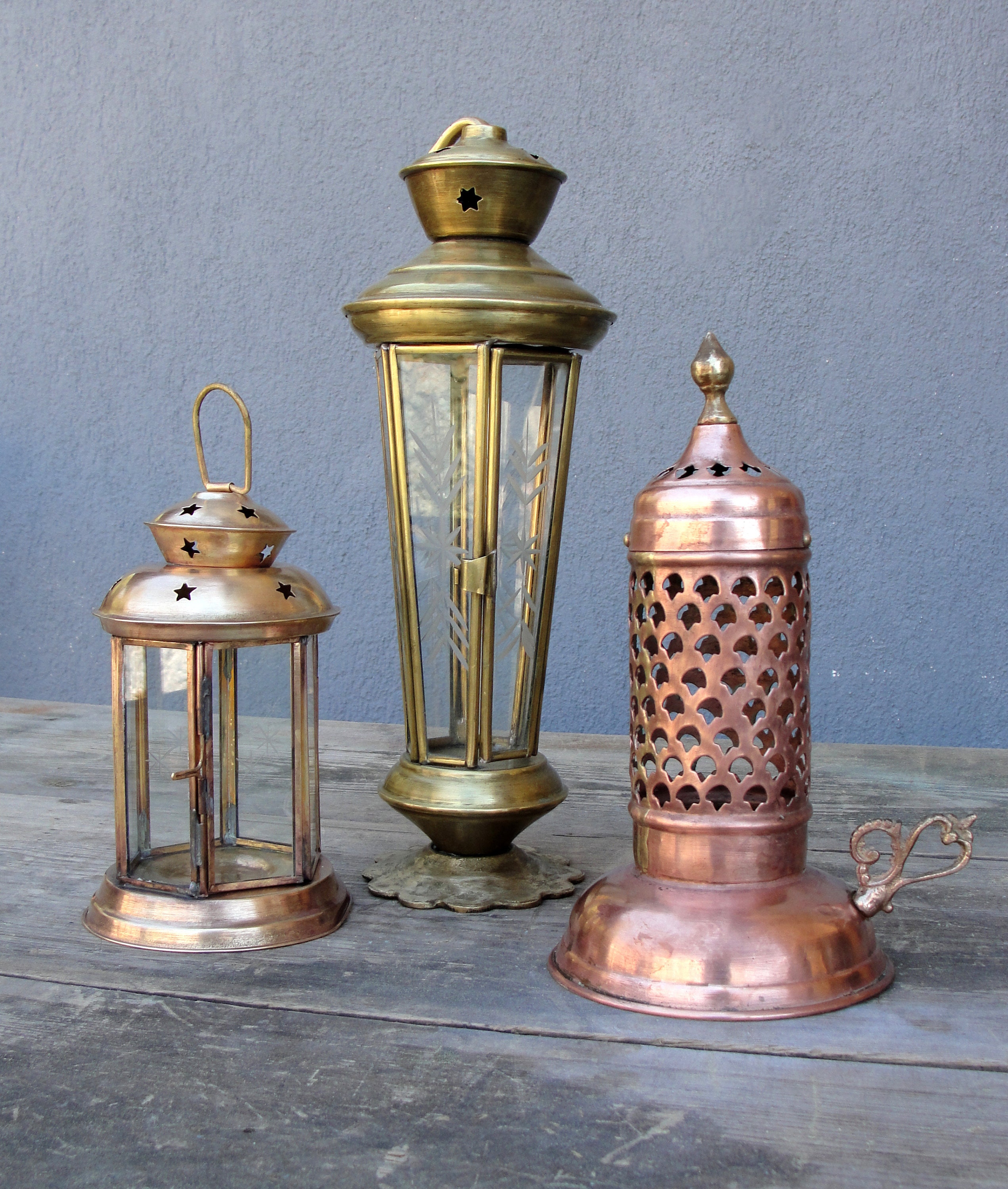 Antique brass cheap candle lantern