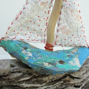 Stormy Seas Driftwood Boat Nautical Home Decor image 4