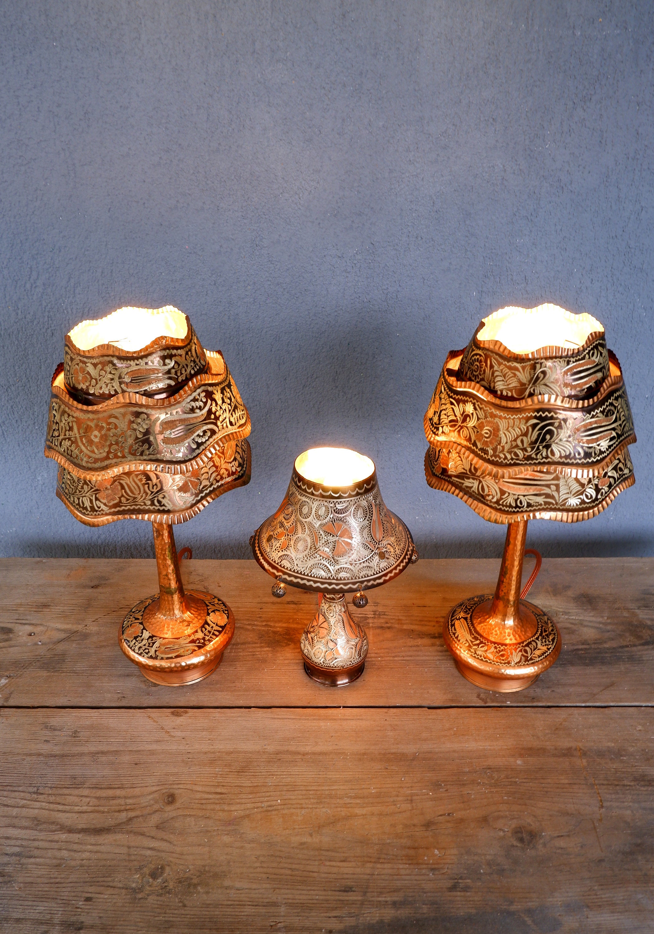 Vintage Copper Lamp, Handmade Copper Table Lamp, Bohemian Lighting, Vintage Copper Decor, Vintage 1960s - Etsy Vintage Copper Lamp, Handmade Copper Table Lamp, Bohemian Lighting, Vintage Copper Decor, Vintage 1960s - Etsy
