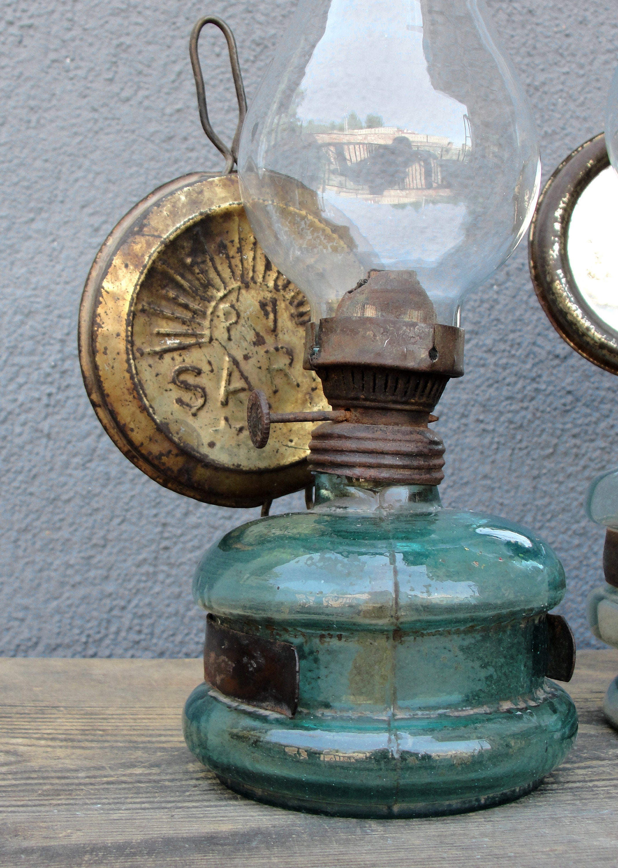 Old lamp cheap glass
