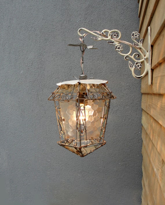 Lantern Wall Sconce Hand Made Lantern Lamp Vintage Metal Wall
