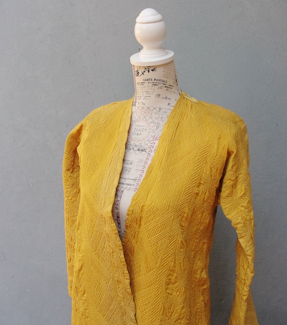Antique Quilted Kaftan Ottoman Jacket, Matelassee