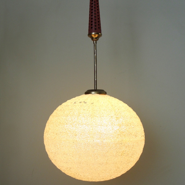 Midcentury Ball Lamp, 1960s Ceiling Light, Art Globe Pendant Light Lamp, Retro 1960s, Vintage,  Lighting