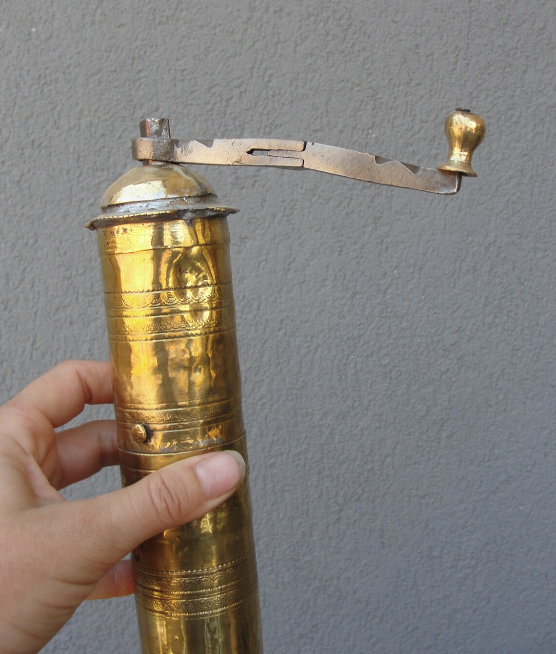 Vintage Turkish Coffee Grinder Ottoman Empire Brass Coffee Etsy