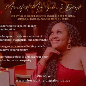 Money Manifestation Workbook | 5-Day Abundance Challenge | Money Mindset Journal & Affirmations | Law of Attraction PDF