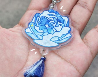 Arcane Jinx & Ekko Acrylic Keychain: Blue Rose, League of Legends