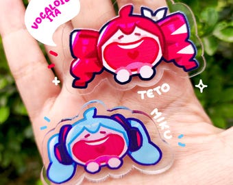 Miku en Teto ITA acrylspelden, vocaloid