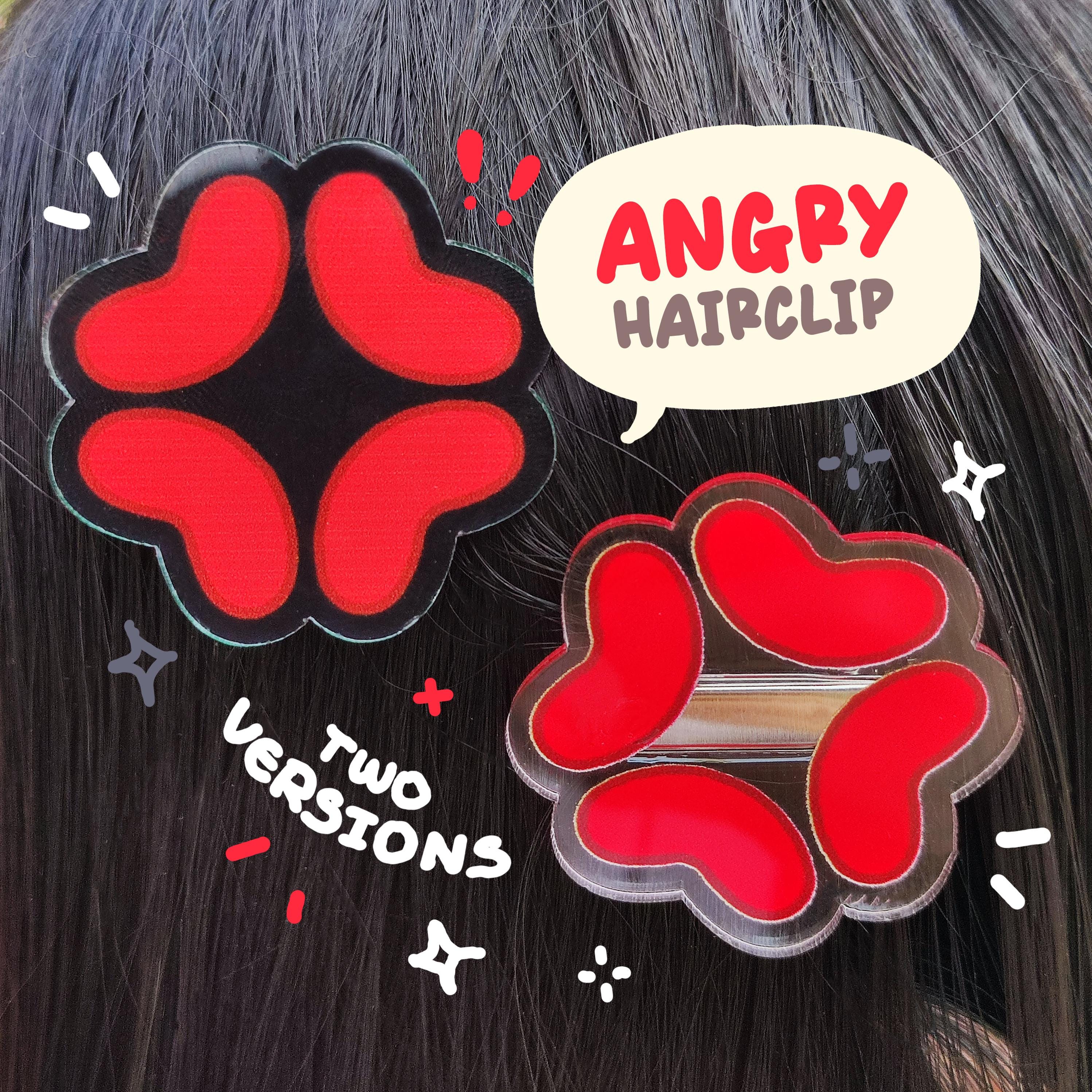 Angry Emoji Hair Clip - Etsy