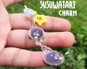Susuwatari Acrylic Phone Charm, Studio Ghibli Anime Accessory
