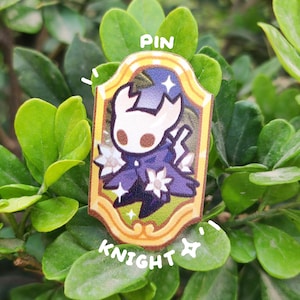Hollow Knight & Hornet Acrylic Pins, Silksong, Gold frame