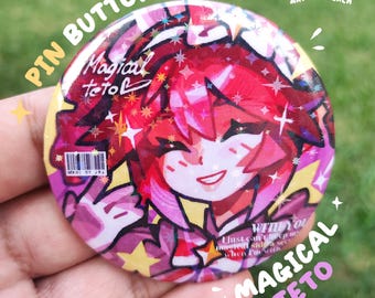 Magischer Teto Pin Button, Jetzt wiederholen Fan Version, Vocaloid, 58 mm