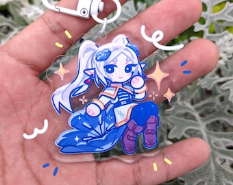 Frieren Keychain - Frieren: Beyond Journey's End, blue moon flowers
