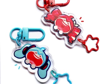 Miku and Teto ITA Acrylic Keychain, Vocaloid