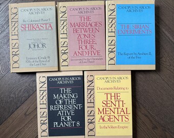 Canopus in Argos by Doris Lessing, all five volumes, first edition