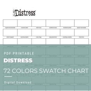 Distress 72 Farben Swatch Chart