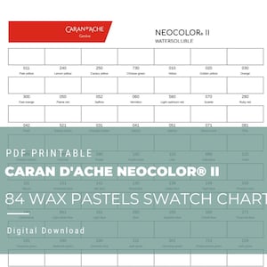 Caran d'Ache NEOCOLOR® II 84 Tabla de muestras de pasteles en cera