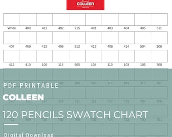Colleen 120 Pencils Swatch Chart