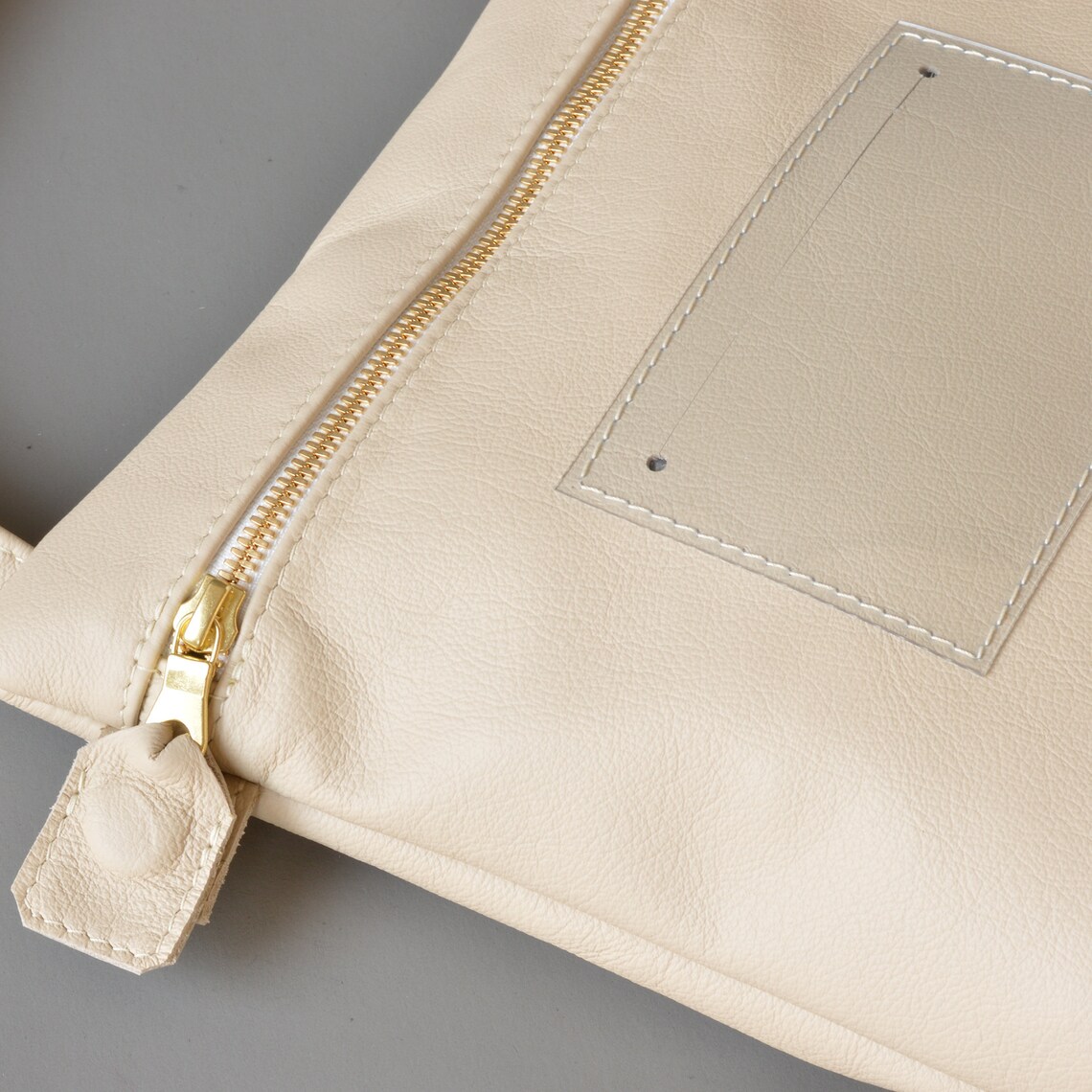 Cream Leather Cross Body Shoulder Bag. Etsy