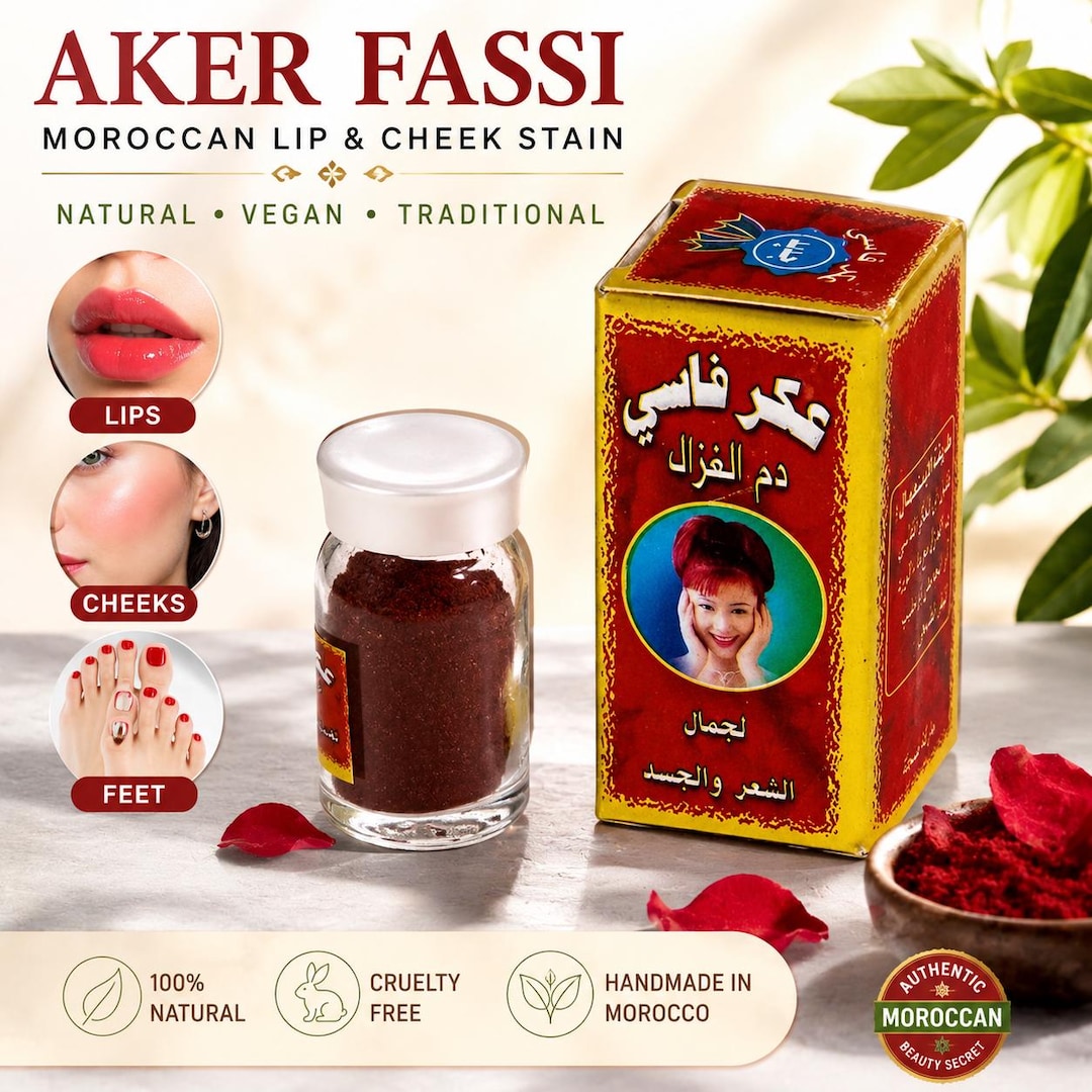 Aker Fassi Moroccan Lip Stain | Natural Blush Powder | Vegan ...