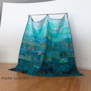 Ocean Ombre King Size Quilt - Made to Order