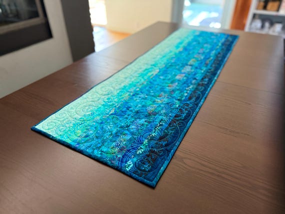 Oceanic Dreams Quilted Table Runner 17 x 52 inches