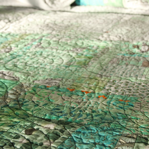 Quilt - oceans realm - one of a kind and ready to ship