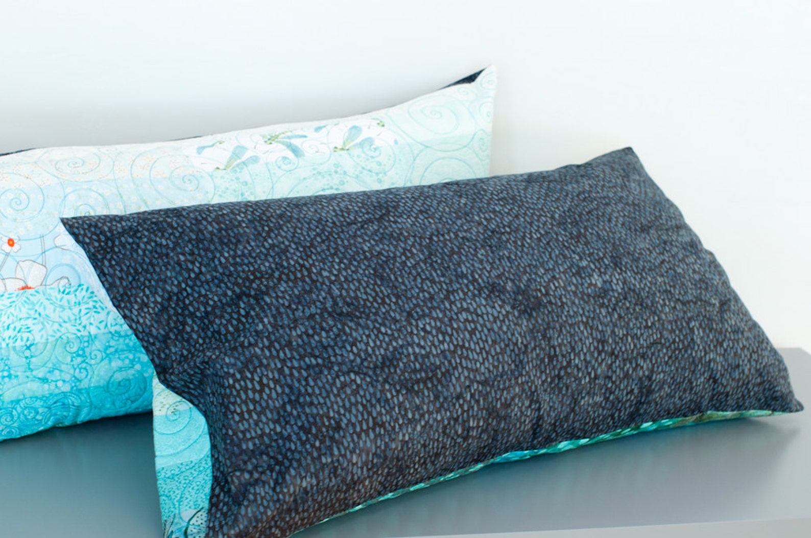 Quilted Pillow Shams King Size Pillow Shams Turquoise Pillows Etsy