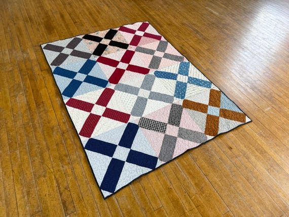 Handmade Throw Size Vintage Rescue Quilt