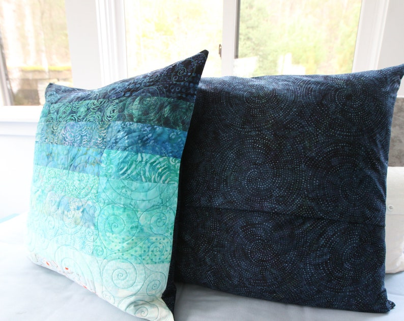 Quilted Pillow Shams Euro Size Pillow Shams Modern Pillow Etsy