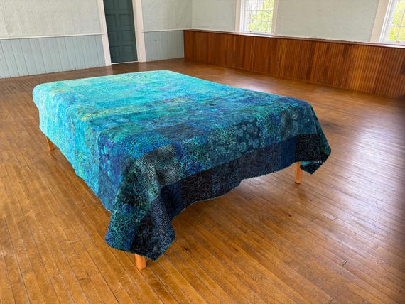 Pooling Rains Queen Size Quilt - Made to Order